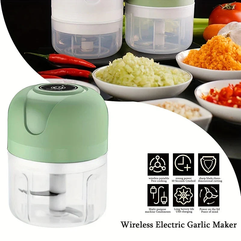 Electric Mini Garlic Chopper 250ml USB Rechargeable