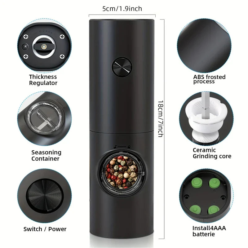 Electric Salt And Pepper Grinder Set