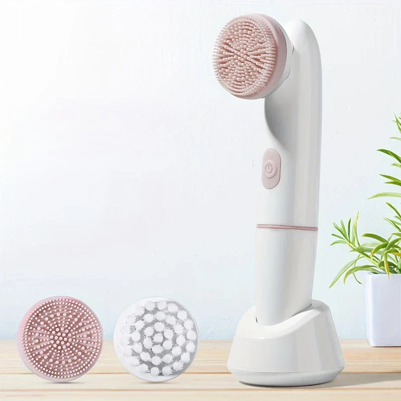 Electric Silicone Facial Cleanser Brush Battery Op