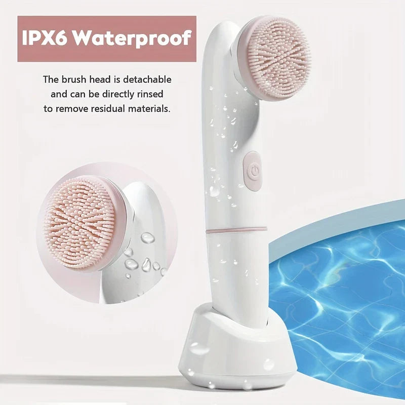 Electric Silicone Facial Cleanser Brush Battery Op