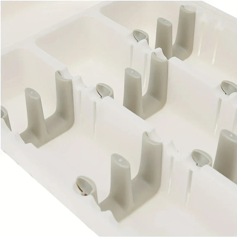 Expandable Bamboo Cutlery Drawer Organizer Tray