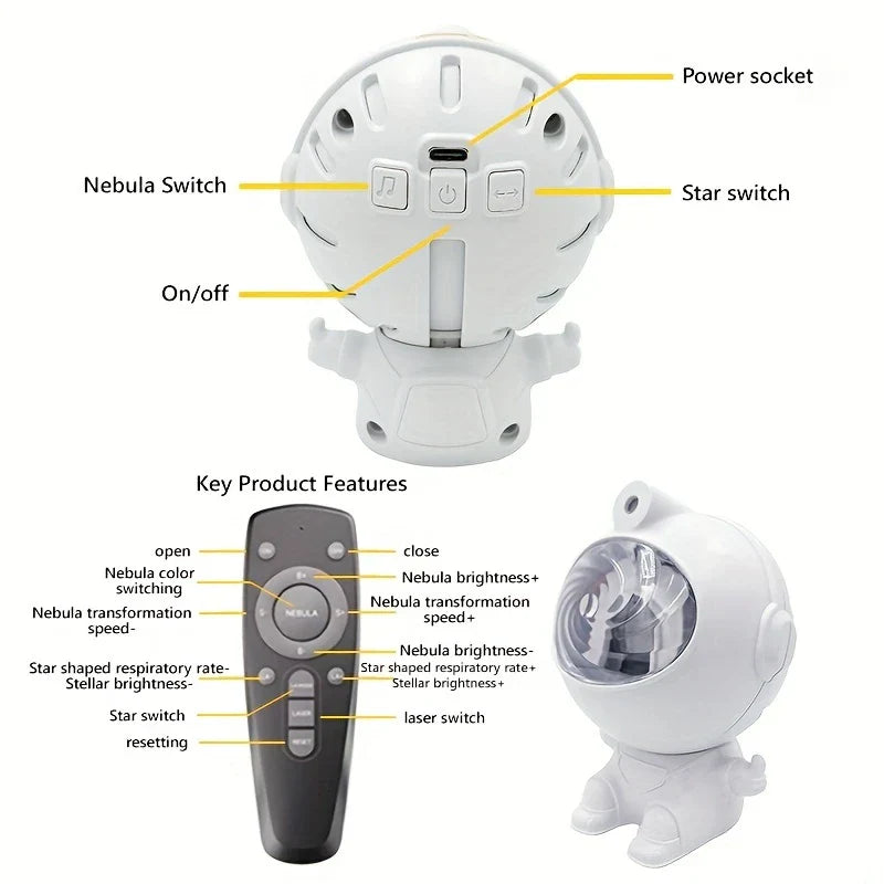 Galaxy Star Projector Night Light