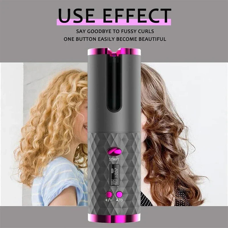 Hair Curling Iron Wand Styler Tool