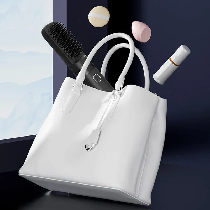Hair Straightener Brush Comb