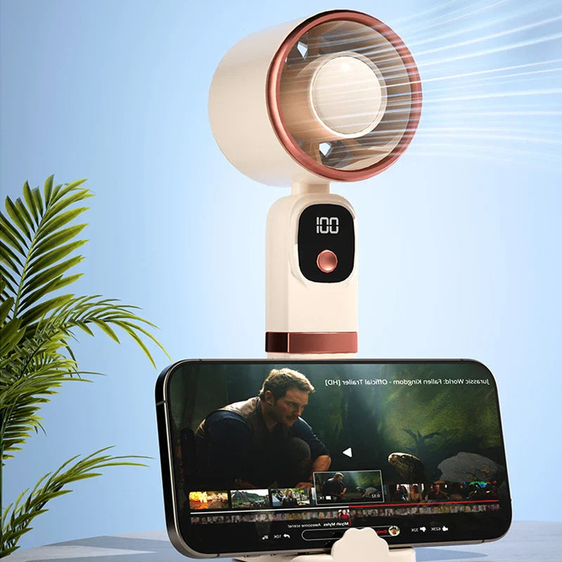 Handheld Fan With Power Bank