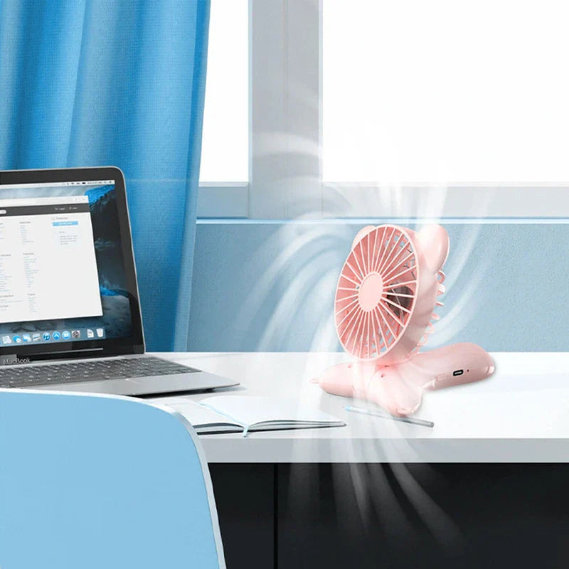 Handheld Foldable Neck Hanging Fan Usb