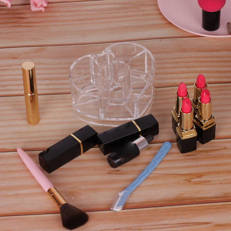 Heart Shaped Makeup Organizer Holder
