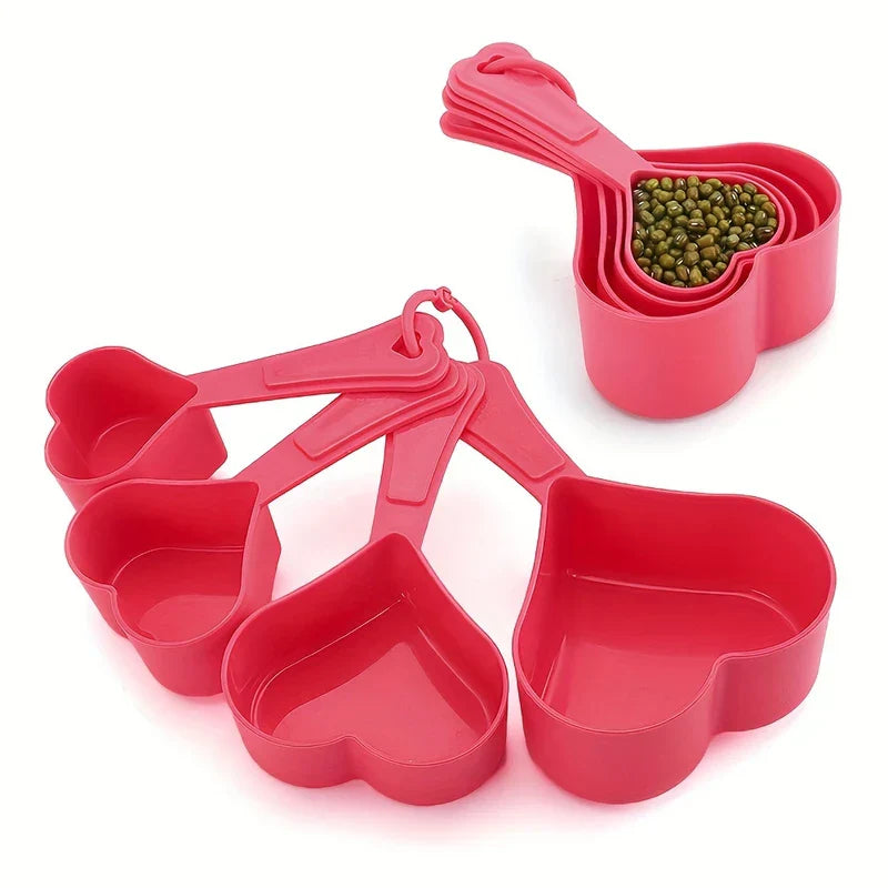 Heart Shaped Measuring Spoons Set (4 Piece)