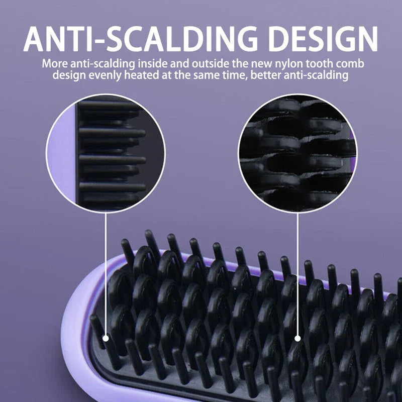 Heated Hair Styling Straightening Brush
