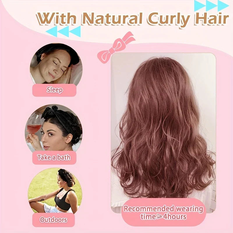 Heatless Hair Curling Rod Headband Rollers