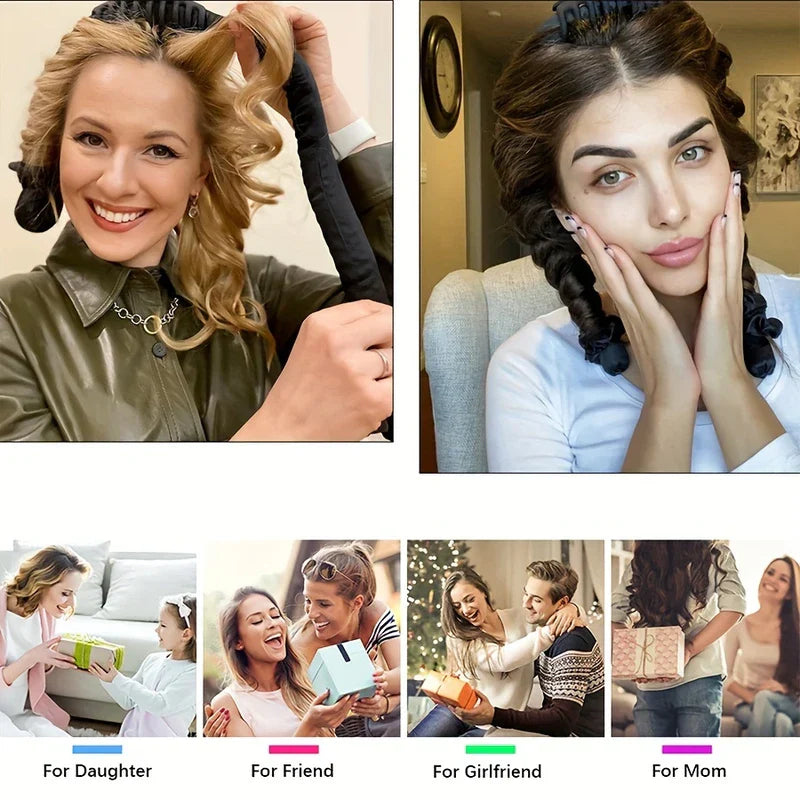 Heatless Hair Curling Rod Headband Rollers