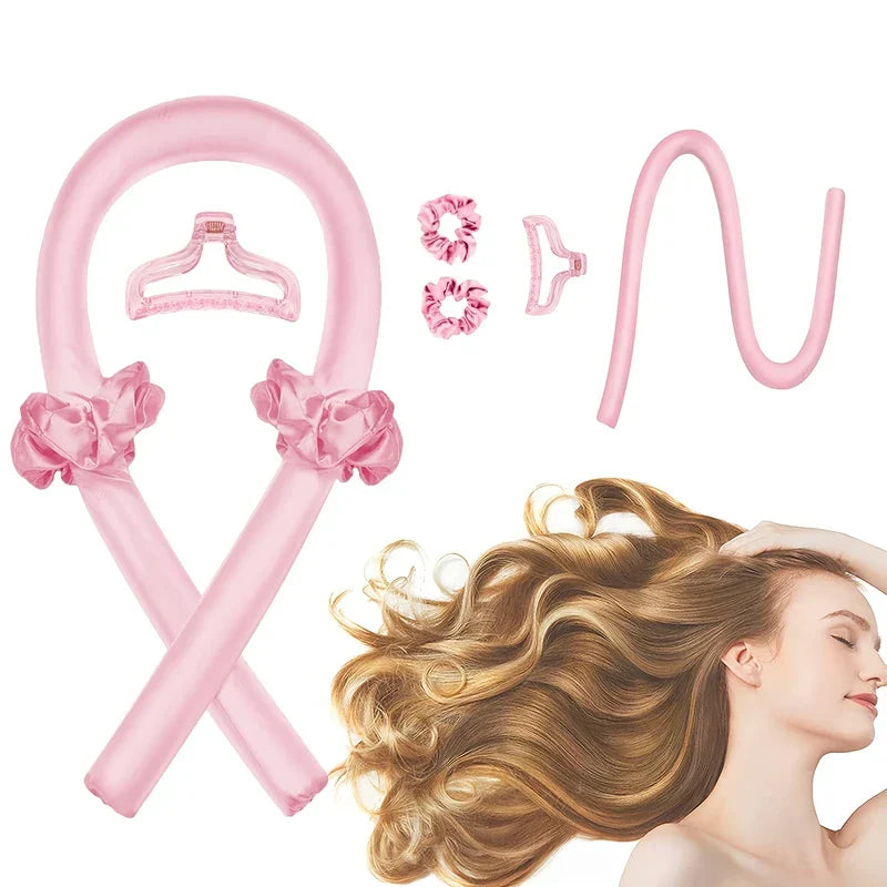Heatless Hair Curling Rod Headband Sleep Styler