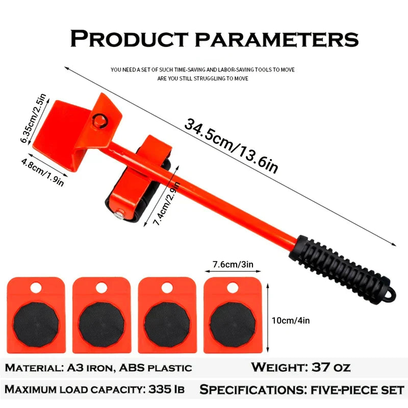 Heavy Furniture Lifter Mover Tool Set Sliders