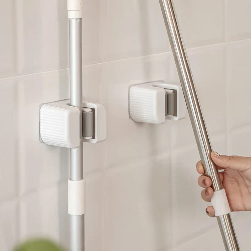 Hexagon Wall Mount Mop Broom Holder