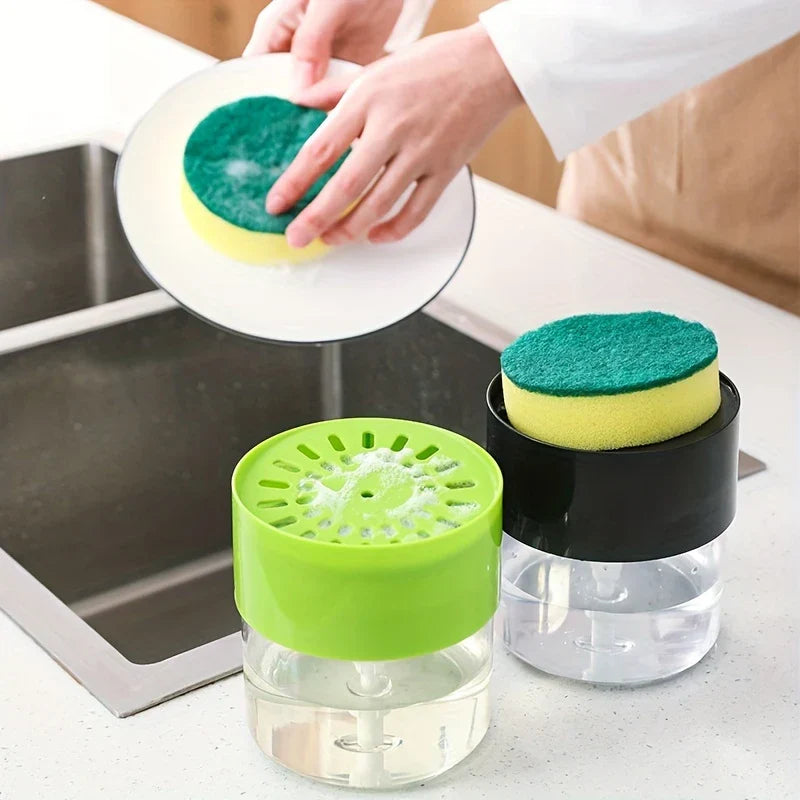 Kitchen Manual Press Soap Pump Dispenser Caddy