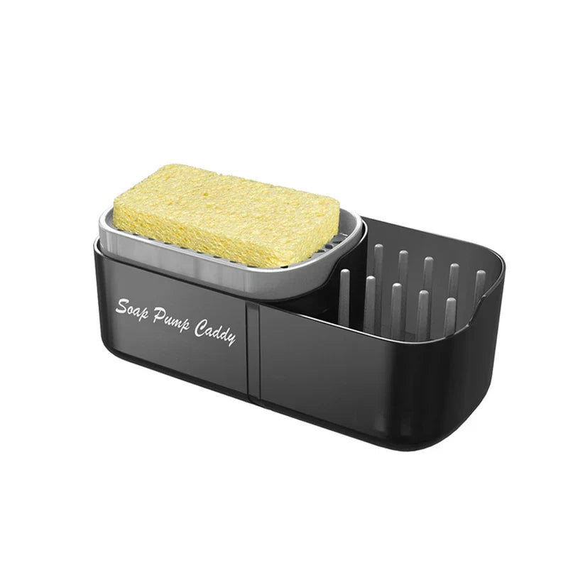 Kitchen Soap Dispenser with Sponge Holder Caddy