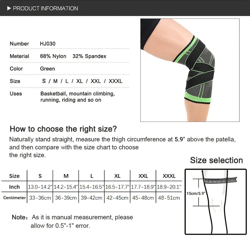Knee Compression Sleeve Brace Support
