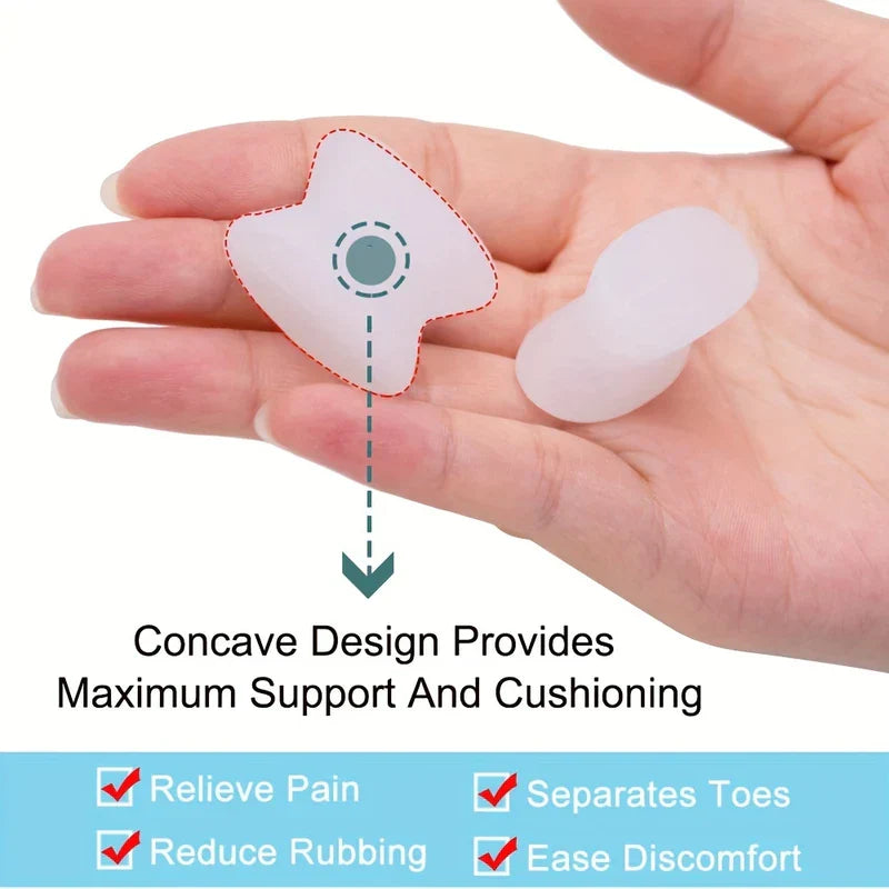 Leaf Shaped Gel Toe Separators (2pcs)