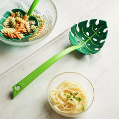 Leaf Shaped Slotted Strainer Spoon
