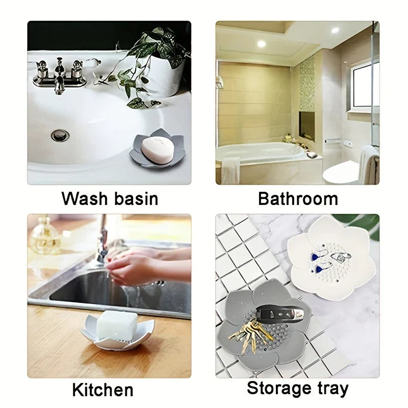 Lotus Shaped Soap Dish Holder