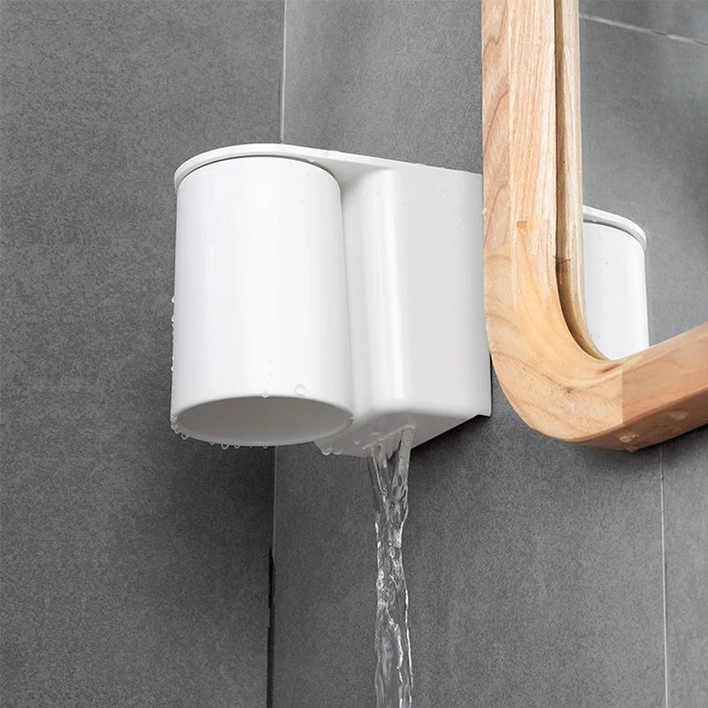Magnetic Inverted Toothbrush Mouthwash Cup Holder