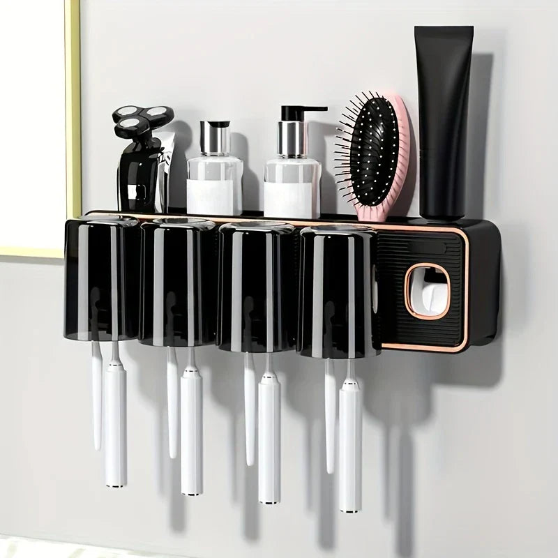 Magnetic Toothbrush Holder Set With Cups