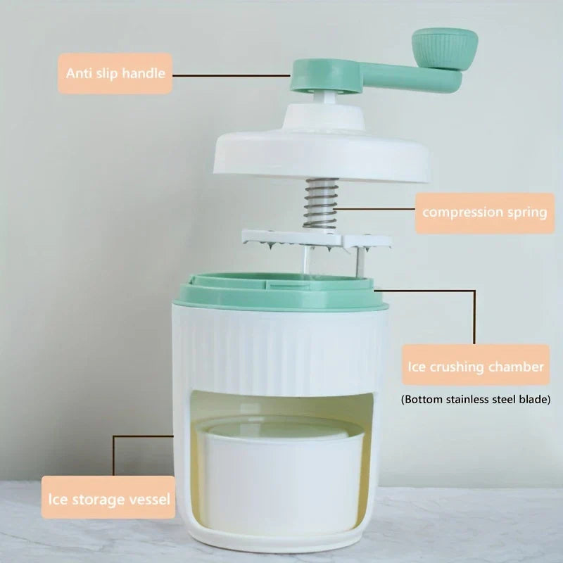Manual Hand Crank Ice Crusher Shaver