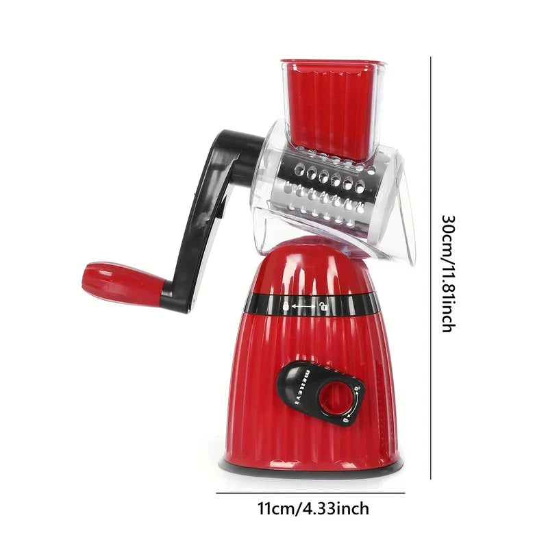 Manual Rotary Drum Grater Vegetable Slicer Shredder