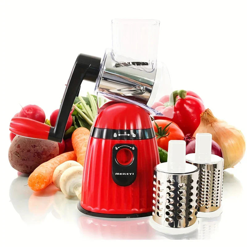 Manual Rotary Drum Grater Vegetable Slicer Shredder