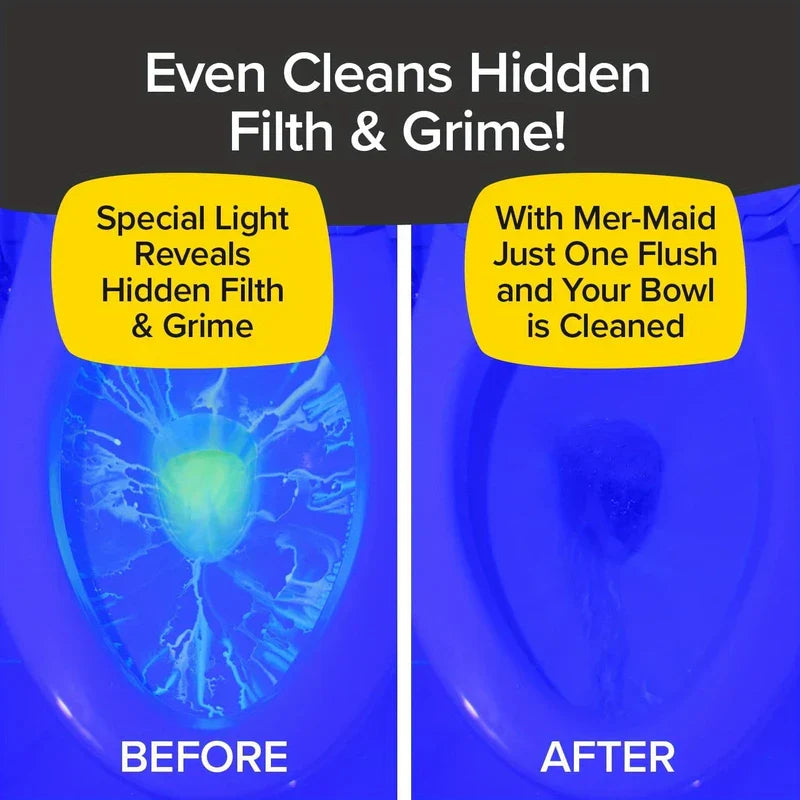 Mermaid Automatic Toilet Bowl Cleaner Blue Bubble