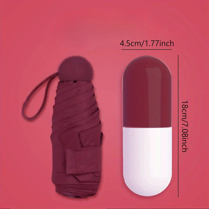Mini Compact Capsule Travel Umbrella