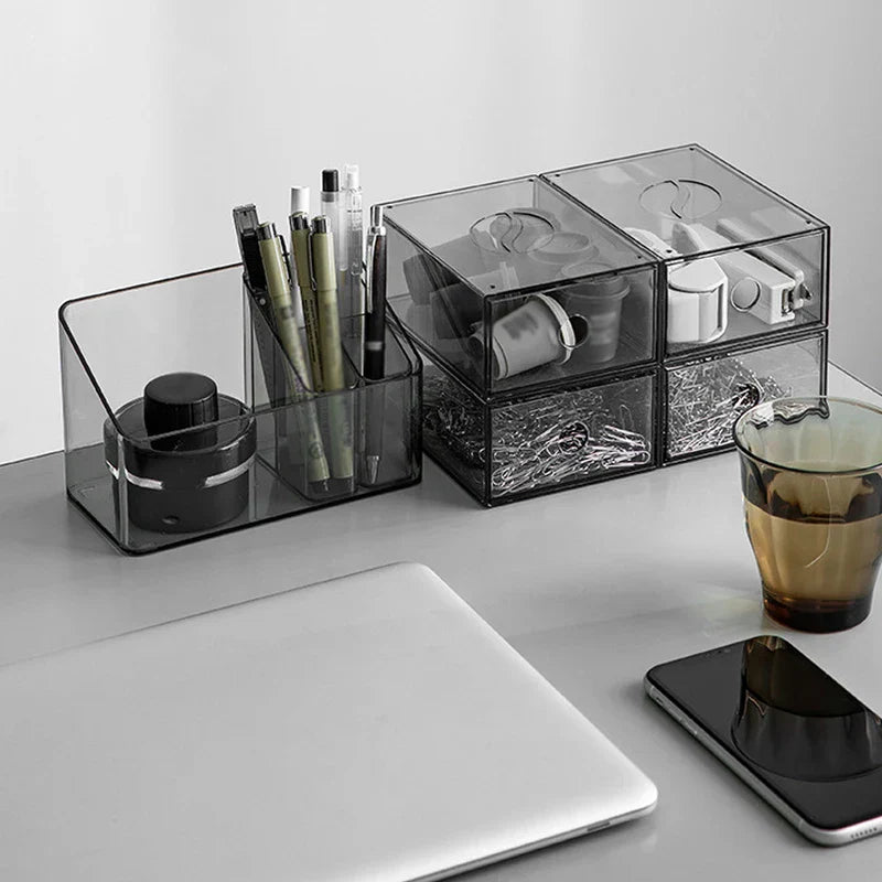 Mirrored Glass Storage Organizer Box