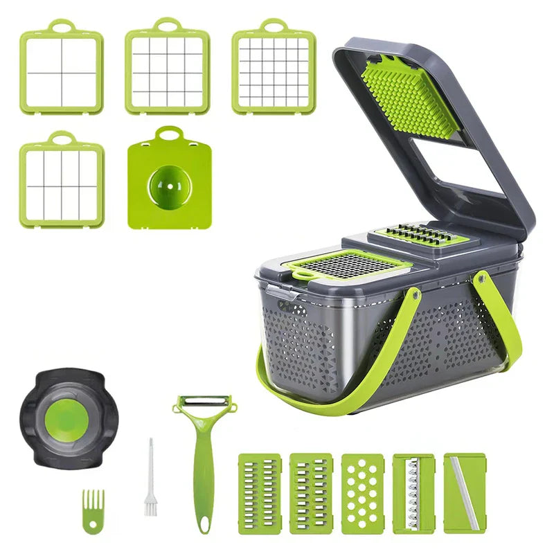 Multi-Piece Vegetable Slicer Chopper Set