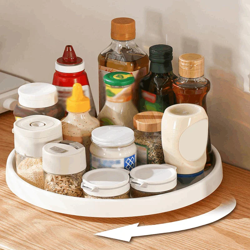 Multifunctional Rotating Storage Turntable Tray Organizer