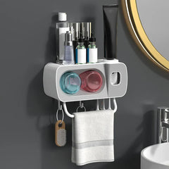 Multifunctional Toothbrush Holder Wall Mount