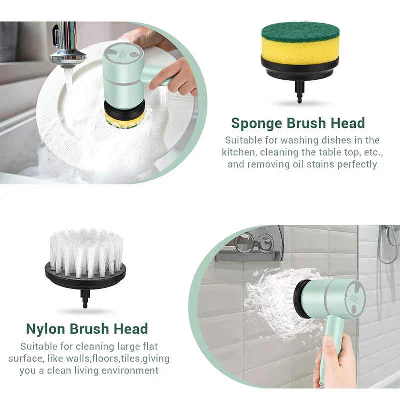 New Electric Spin Scrubber Cleaning Brush
