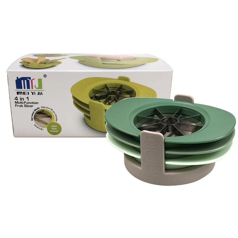 4 in 1 Fruit Slicer Set Apple Slicer Mango Corer Kitchen Tool for Fruits Vegetables Efficient Cutting New HomeGoods