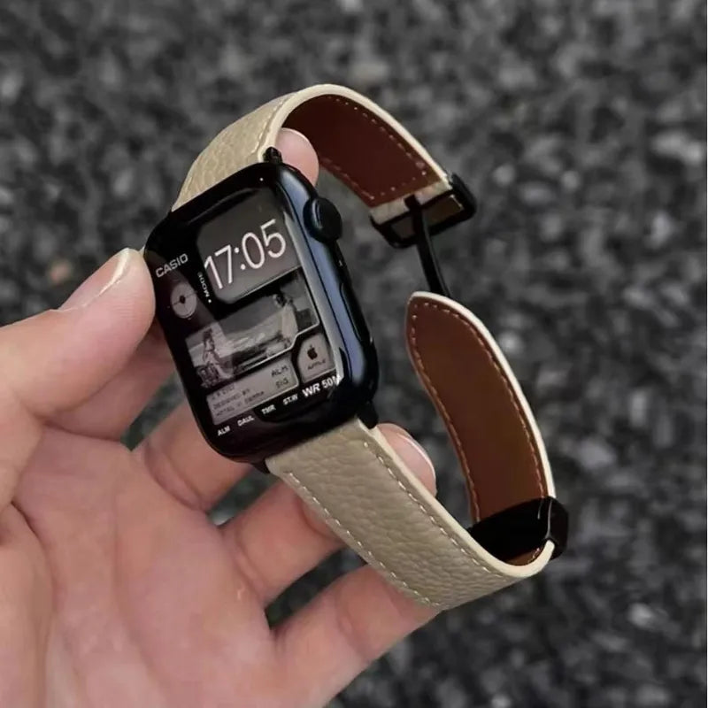 Apple Watch Leather Band – Pebbled Genuine Leather Strap New Home Goods