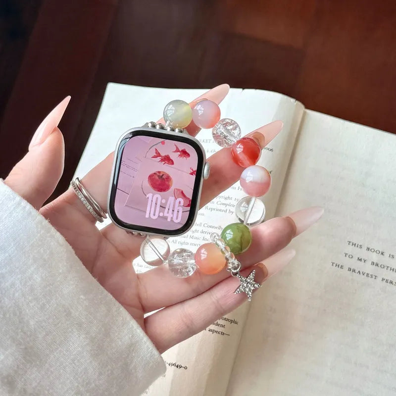 Stardust Band: Candy Crystal Beaded Strap for Apple Watch New Home Goods