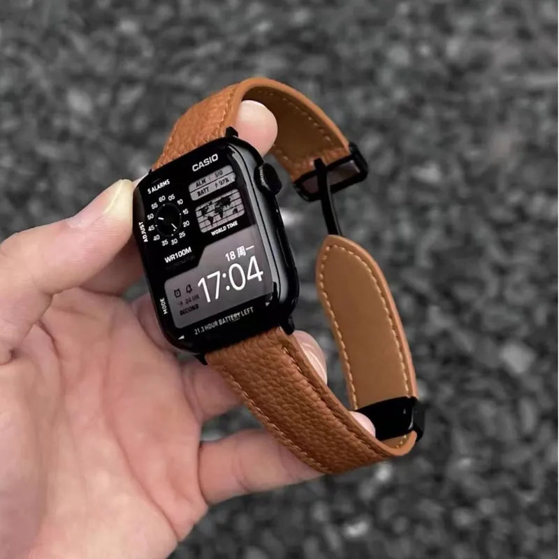Apple Watch Leather Band – Pebbled Genuine Leather Strap New Home Goods
