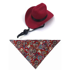 Cat & Dog Pet Western Cowboy Hat Vintage Triangle Scarf New HomeGoods