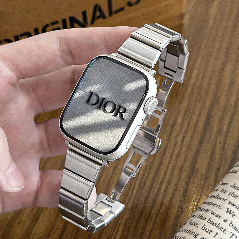 Metro Band: Sleek Minimalist Stainless Steel for Apple Watch New Home Goods