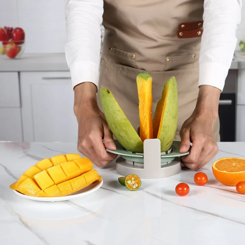 4 in 1 Fruit Slicer Set Apple Slicer Mango Corer Kitchen Tool for Fruits Vegetables Efficient Cutting New HomeGoods