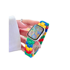 "Block Party" Colorful Resin Band for Apple Watch New Home Goods
