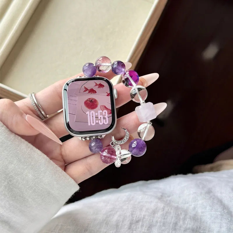 Stardust Band: Candy Crystal Beaded Strap for Apple Watch New Home Goods
