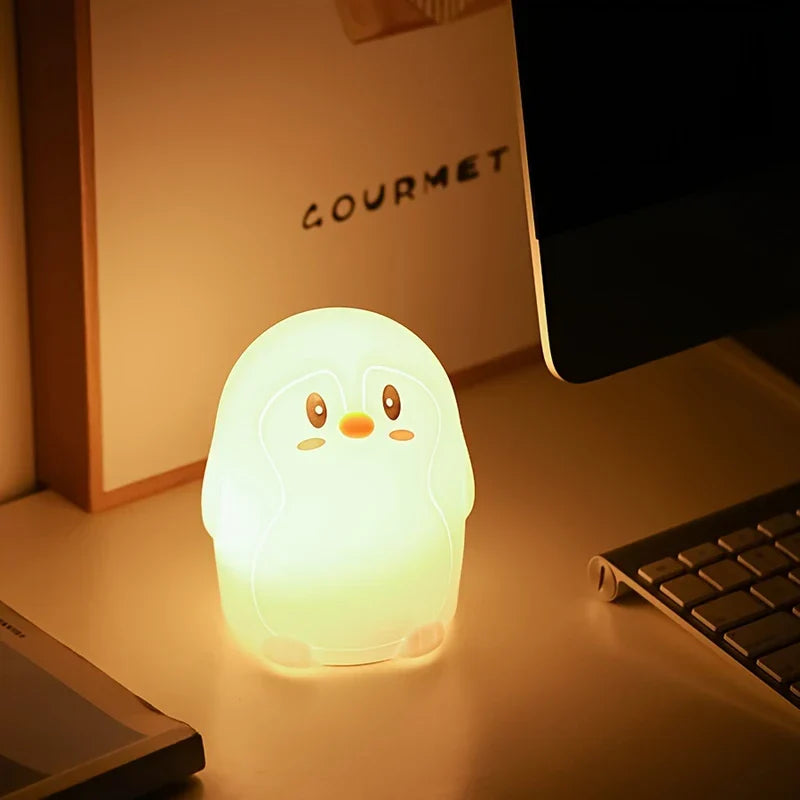 Penguin Silicone LED Pat Night Light USB Rechargeable