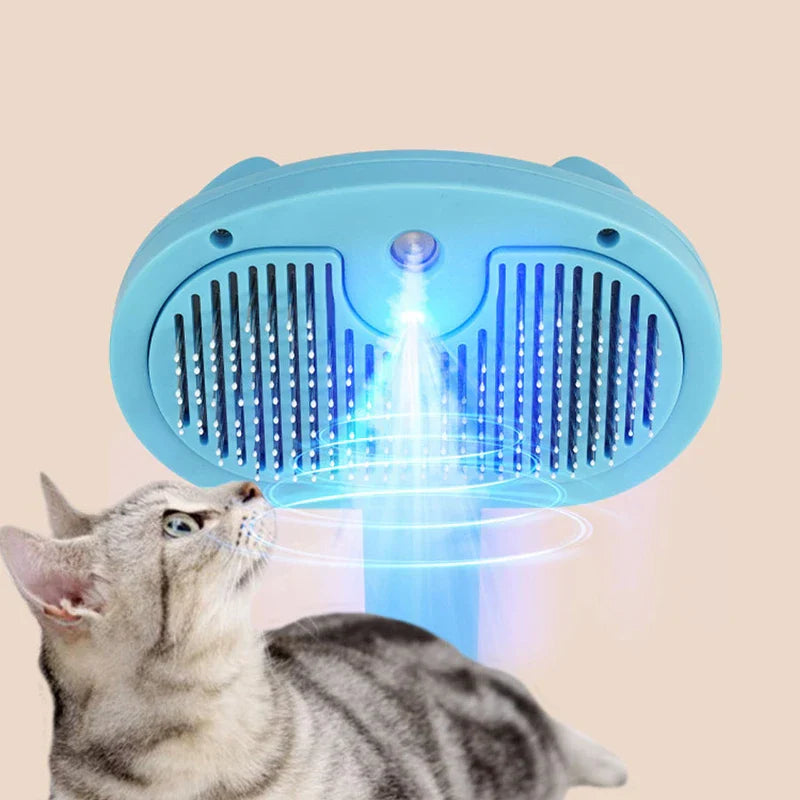 Pet Blue Light Spray Grooming Comb Brush