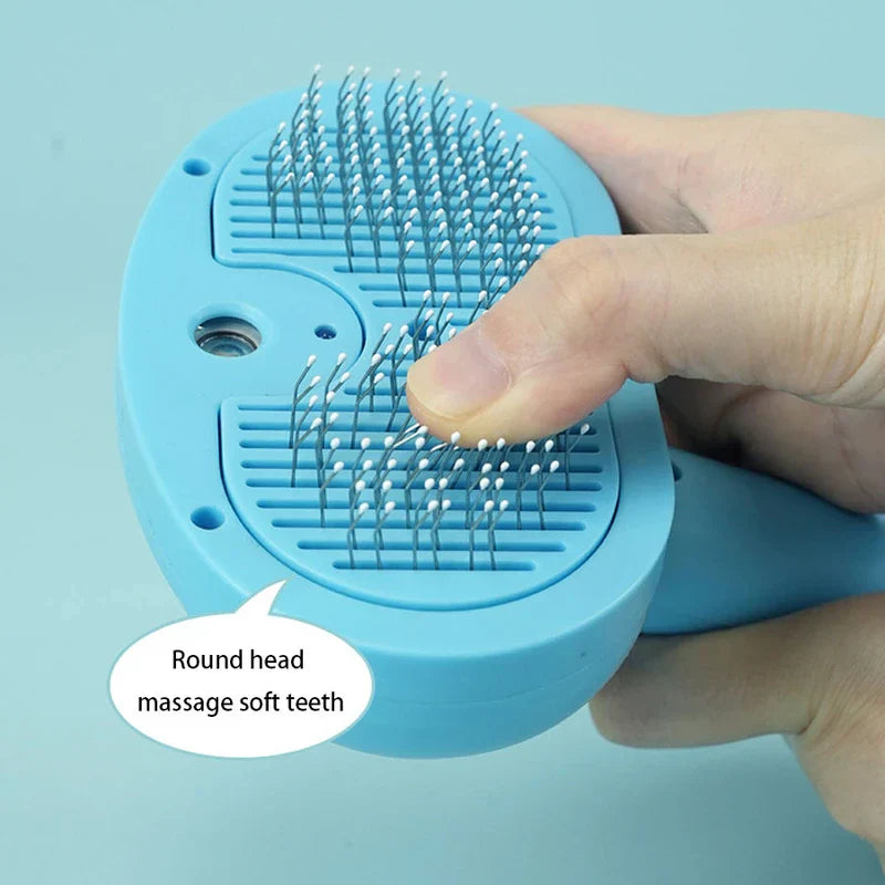 Pet Blue Light Spray Grooming Comb Brush