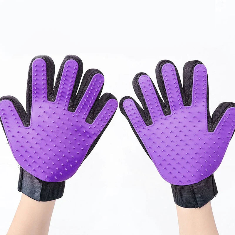 Pet Grooming Glove Brush Mitt Deshedding