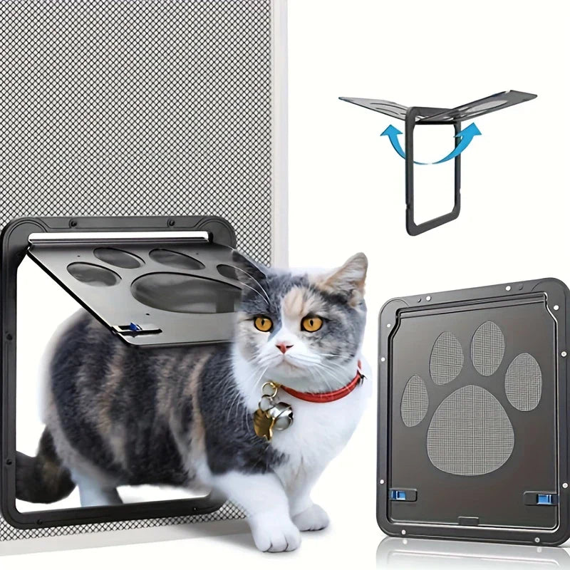 Pet Screen Door with Lock